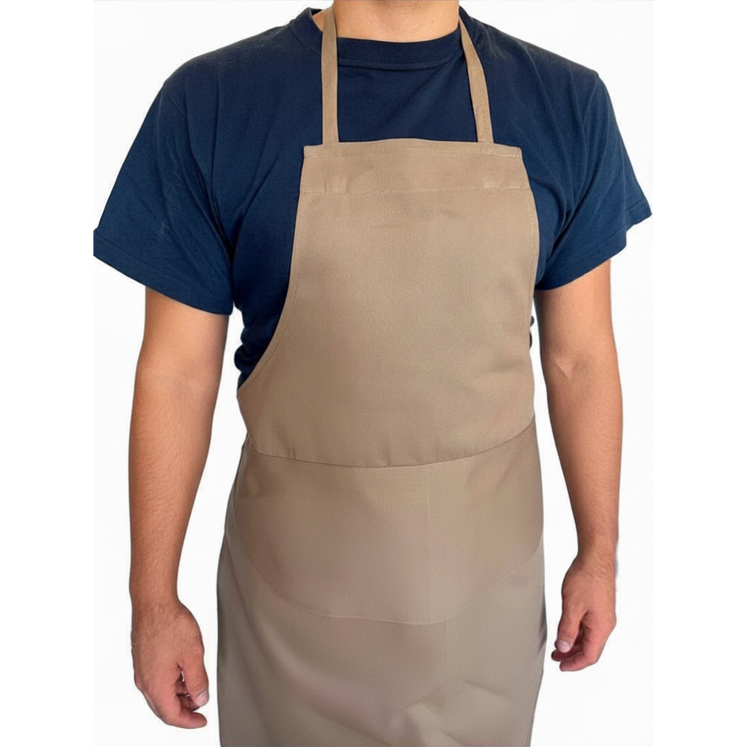 Delantal liso con pechera